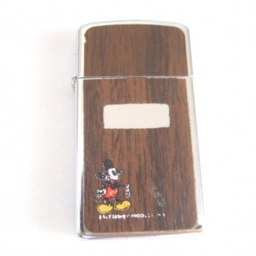 1976年製　ミッキーマウス　ウッドグレイン　プライスシール付き 【ジッポー】