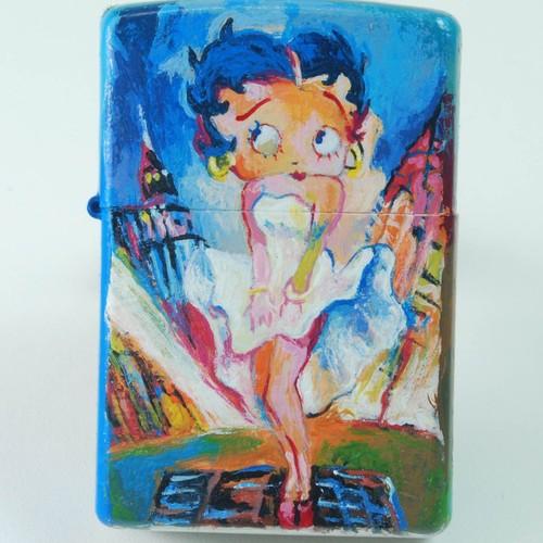 ベティ・ブーブ   油絵セット（額装済み）New  York【ZIPPO】