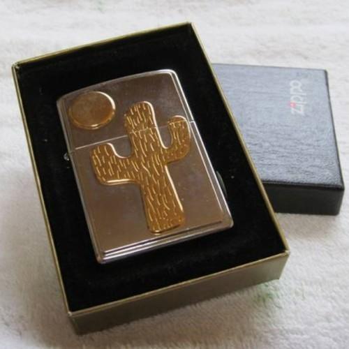 カクタス ゴールド・メタル貼り【ZIPPO】