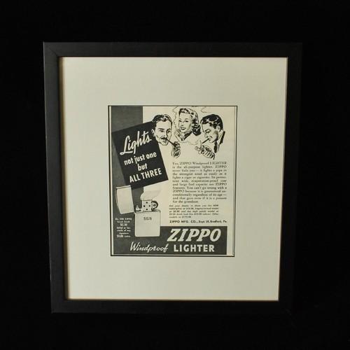 ポスター（コピー？）額装【ZIPPO】