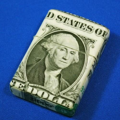 ワシントン大統領　1ドル紙幣貼り【ZIPPO】