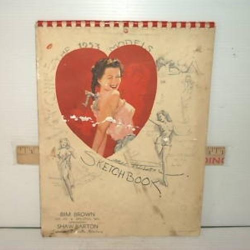 1953年　 スケッチ・ブック式　ヌード・カレンダー